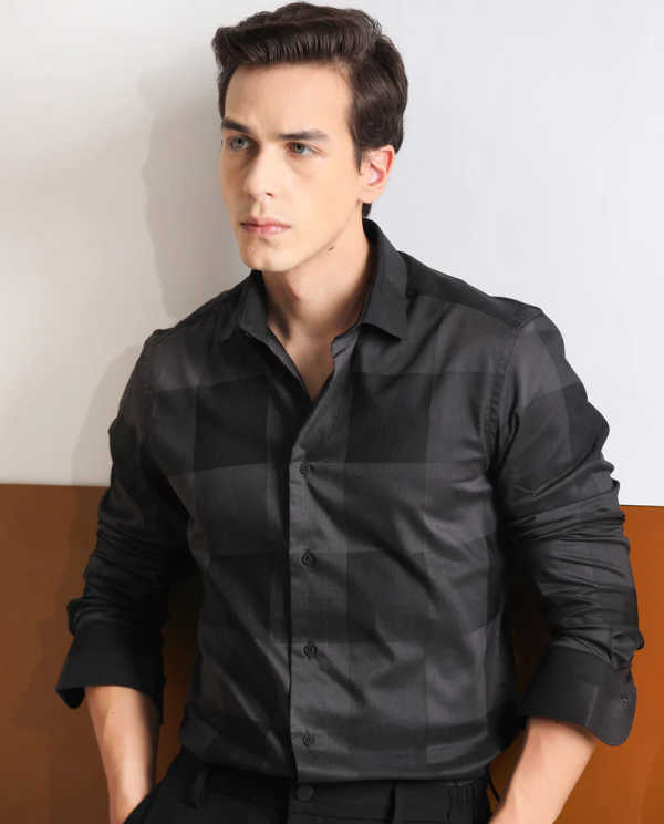 TONAL CHECK SHIRT SANTHE
